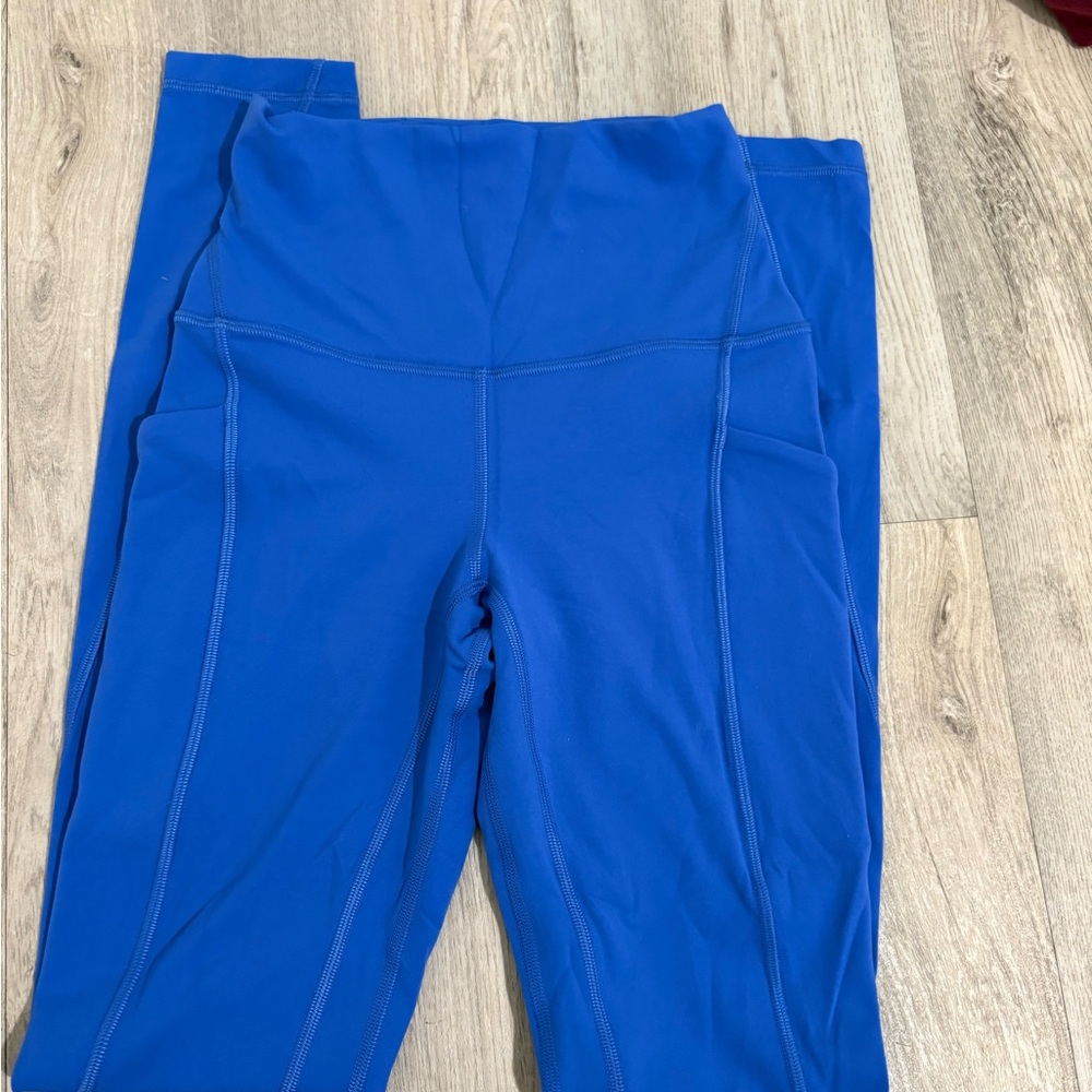 Lulu Lemon “washed denim” high waisted leggings